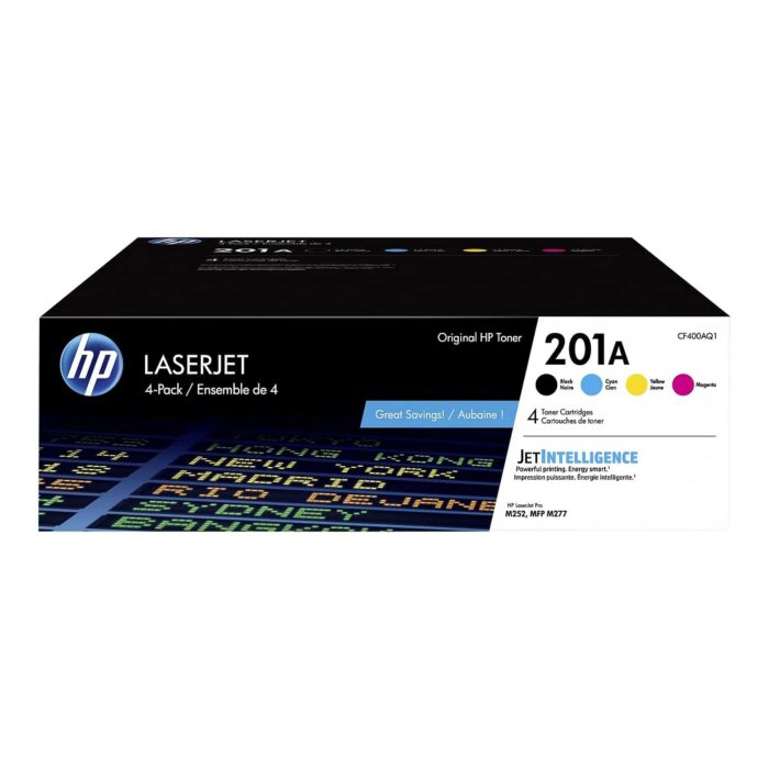 HP 201A Black, Cyan, Magenta, Yellow Toner Cartridges (4-pack) in Dubai